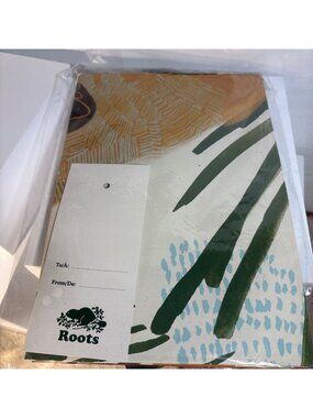 Roots Gift Bag Set With Ribbon And Tag Abstract Multicolor Design